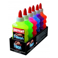 COLA INSTAN GLITTER NEON 6 COLORES DE 180 ML COLA INSTAN GLITTER NEON 6 COLORES DE 180 ML