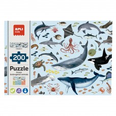 PUZZLE ANIMALES AMENAZADOS OCÉANO 200 PIEZAS 19696