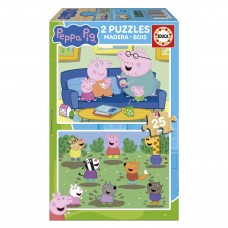 PUZZLE DE MADERA 2X25 PEPA PIG 20324 PUZZLE DE MADERA 2X25 PEPA PIG 20324