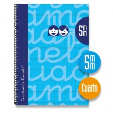 CUADERNO ESPIRAL LAMELA CUARTO T/EXTRADURA 5MM AZUL 80HJ PAQ.5 UND CUADERNO ESPIRAL LAMELA CUARTO T/EXTRADURA 5MM AZUL 80HJ PAQ.5 UND
