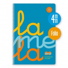 CUADERNOS LAMELA FOLIO TAPA POLIPROPILENO CUADRICULA 4MM AZUL CUADERNOS LAMELA FOLIO TAPA POLIPROPILENO CUADRICULA 4MM AZUL