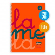 CUADERNOS LAMELA FOLIO TAPA POLIPROPILENO CUADRICULA 5MM NARANJA CUADERNOS LAMELA FOLIO TAPA POLIPROPILENO CUADRICULA 5MM NARANJA