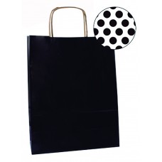 BOLSA DE CARTON NEGRA MEDIANA ASA CARTON 25X32 CM PAQ 25 UND BOLSA DE CARTON NEGRA MEDIANA ASA CARTON 25X32 CM PAQ 25 UND