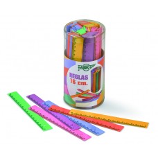 BOTE DE 100 REGLAS DE PLASTICO 15 CM BOTE DE 100 REGLAS DE PLASTICO 15 CM