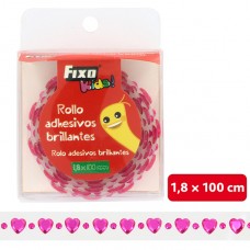 ROLLO ADHESIVO BRILLANTES CORAZONES  68070001