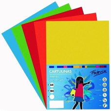 CARTULINAS A4 COLORES FUERTES 50 UND