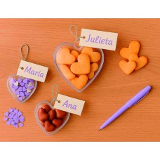 PACK DE 6CORAZONES PLASTICO CRISTAL45CM PACK DE 6CORAZONES PLASTICO CRISTAL45CM