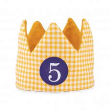 CORONA DE CUMPLEAÑOS DE TELA AMARILLA AJUSTABLE APLI CORONA DE CUMPLEAÑOS DE TELA AMARILLA AJUSTABLE APLI
