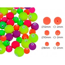 CUENTAS DE PLASTICO REDONDAS FLUORESCENTES DE 8,10 Y 12MM 220 UND APR CUENTAS DE PLASTICO REDONDAS FLUORESCENTES DE 8,10 Y 12MM 220 UND APR