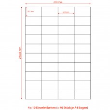 ETIQUETA IMPRESORA 52,5X29,7 PARA PROG ACCEDE