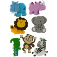 FIGURAS FIELTRO ADHESIVAS 3D ANIMALES SELVA FIGURAS FIELTRO ADHESIVAS 3D ANIMALES SELVA