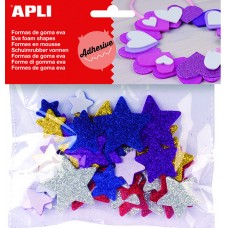 FIGURA GOMA EVA PURPURA ADHESIVA APLI ESTRELLA BOLSA 50 UND FIGURA GOMA EVA PURPURA ADHESIVA APLI ESTRELLA BOLSA 50 UND