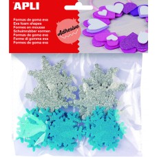 FIGURA GOMA EVA PURPURA ADHESIVA APLI NIEVE BOLSA 22 UND FIGURA GOMA EVA PURPURA ADHESIVA APLI NIEVE BOLSA 22 UND