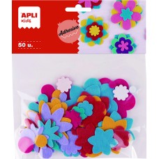 FLORES DE FIELTRO ADHESIVAS APLI 50 UND FLORES DE FIELTRO ADHESIVAS APLI 50 UND