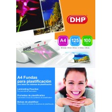 FUNDAS DE PLASTIFICAR A4 125 MICRAS DHP FUNDAS DE PLASTIFICAR A4 125 MICRAS DHP
