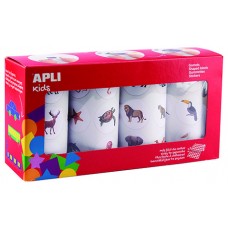 GOMET TEMATICO ANIMALES PACK DE 4 ROLLOS APLI GOMET TEMATICO ANIMALES PACK DE 4 ROLLOS APLI