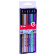 LAPICEROS METALICOS C/6 COLORES APLI LAPICEROS METALICOS C/6 COLORES APLI