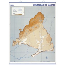 MAPA MURAL MUDO COMUNIDAD DE MADRID MAPA MURAL MUDO COMUNIDAD DE MADRID