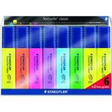 MARCADOR FLUORESCENTE STAEDTLER 6+2 364 A WP8 MARCADOR FLUORESCENTE STAEDTLER 6+2 364 A WP8