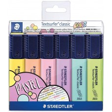MARCADOR FLUORESCENTE 6 COLORES PASTEL STAEDTLER MARCADOR FLUORESCENTE 6 COLORES PASTEL STAEDTLER