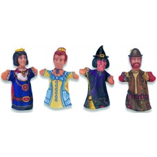 SET DE 4 GUIÑOLES CUENTO PRINCESA, PRINCIPE, BRUJA, CAZADOR