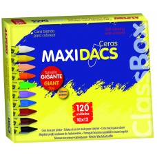 MAXIDACS PACK 120 CERAS 10 COLORES X 12 CERAS