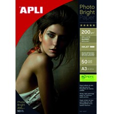 PAPEL FOTOGRAFICO A3 200gr CAJA DE 50HJ APLI PAPEL FOTOGRAFICO A3 200gr CAJA DE 50HJ APLI