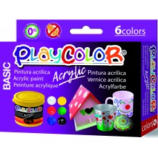 PINTURA ACRILILA PLAYCOLOR TARRO 40ML 6 COLORES PINTURA ACRILILA PLAYCOLOR TARRO 40ML 6 COLORES