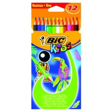 PINTURAS DE MADERA  EVOLUTION BIC KID C/ 12 COLORES