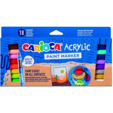 ROTULADORES ACRYLICOS CAJA DE 18 COLORES ROTULADORES ACRYLICOS CAJA DE 18 COLORES