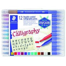 ROTULADOR DOBLE PUNTA CALLIGRAPHY 12 COLORES ROTULADOR DOBLE PUNTA CALLIGRAPHY 12 COLORES