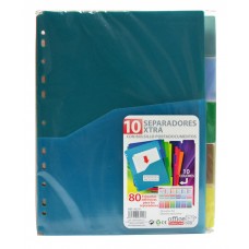 SEPARADORES COLORLINE CON BOLSA 10 UND + 80 ETIQUETAS SEPARADORES COLORLINE CON BOLSA 10 UND + 80 ETIQUETAS