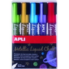 TIZA LIQUIDA METALIZADA APLI 5 COLORES TIZA LIQUIDA METALIZADA APLI 5 COLORES